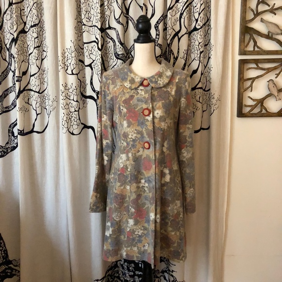 Anthropologie Jackets & Blazers - Rare Anthropologie Field & Flower Rosy Posy Coat